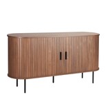 thumbnail of Möbilia Sideboard | 2 Schiebetüren | B 140 x T 40 x H 76 cm | walnuss – schwarz | 32020001 | Serie SIDEBOARD