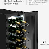 thumbnail of Klarstein Shiraz 14 Slim Uno Weinkühlschrank 14 Flaschen 5 - 18 °C Touch-Control Schwarz