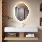 thumbnail of 【R557】Thermogeformtes Waschbecken Badezimmer Set Waschtisch Waschbecken mit LED-Spiegel und Ablage 120*55cm