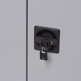 thumbnail of Armários de metal com portas de batente cor antracite ral 7015 inclui 4 prateleiras. Dimensão 102x198x45cm (comprimento x altura x profundidade)