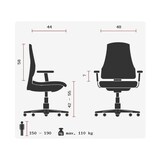thumbnail of SP Topstar Wellnessstuhl / Bürostuhl SITNESS 10 Stoff rot Chrom