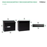 thumbnail of ARREGUI V4084 Pack Maxi Bocacartas + Buzón Recogecartas de Acero Para Puertas o Verjas en Exterior, Buzón Exterior, Bocacartas Boca 32,5x3 cm, Negro