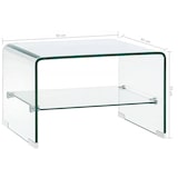 thumbnail of Table basse Clair 50x45x33 cm Verre trempé  Modèle Atlas Infinite Prime