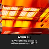 thumbnail of Hannibal Hochtemperaturgrill Indoor 2.200W 850°C Edelstahl schwarz Schwarz