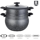thumbnail of Royal Swiss Couscoussiere Dämpfer Couscous Kuskus Kochtopf Dampfkocher 8L