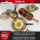 thumbnail of Magefesa Family - Batería de Cocina, 10 piezas, Acero Inoxidable, Fácil Limpieza y Apta Lavavajillas, Asas Bakelita toque soft-cold