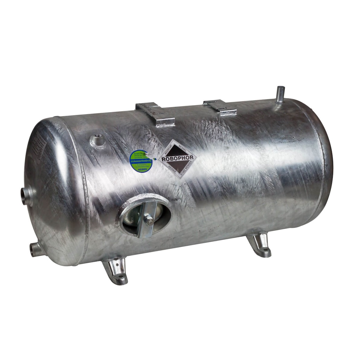 Heider Robophor Druckbehälter 200L 6 bar liegend Druckkessel liegend verzinkt