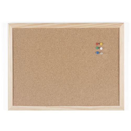Viking Moderationstafel Nicht magnetisch Wandmontage Kork 40 (B) x 1,4 (T) x 30 (H) cm Holz Braun