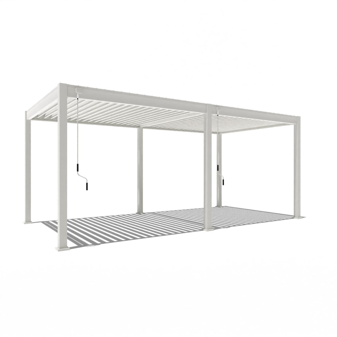 Weide Deluxe | Pergola Voll Aluminium freistehend | 3 x 6 M | Lamellendach weiß