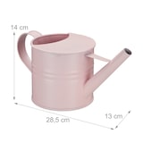 thumbnail of Relaxdays Gießkanne, 1,3 Liter, für Zimmerpflanzen, Dekogießkanne Trockenblumen, Vintage, Metall pulverbeschichtet, rosa