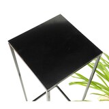 thumbnail of 2x DanDiBo Blumenhocker Metall Schwarz Eckig 62,5 cm Blumenständer Beistelltisch 434 Blumensäule Modern Pflanzenständer Pflanzenhocker