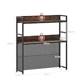 thumbnail of Estante de escritorio COSTWAY, estructura metálica, estante de mesa con tablero perforado, estante de escritorio para monitores de 32 pulgadas