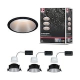 thumbnail of Paulmann LED Einbauleuchte 3-Step-Dim Cole Coin 3er-Set  IP44 rund 88mm  Coin 3x6W 3x470lm 230V dimmbar 2700K Schwarz#Silber matt 93408