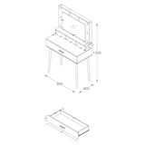 thumbnail of VCM Schminktisch Lindas Weiß / Honig-Eiche H. 133 x B. 80 x T. 40 cm