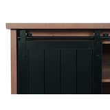 thumbnail of Wohnzimmerset aus Schrank und Sideboard HWC-K75, Schiebetüre Staufächer, Holz-Optik Industrial Metall ~ braun