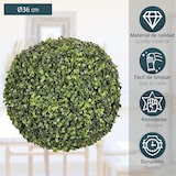 thumbnail of WellHome - Set di 2 vasi quadrati Urbi da 35 litri in antracite con sfera in bosso da 36 cm