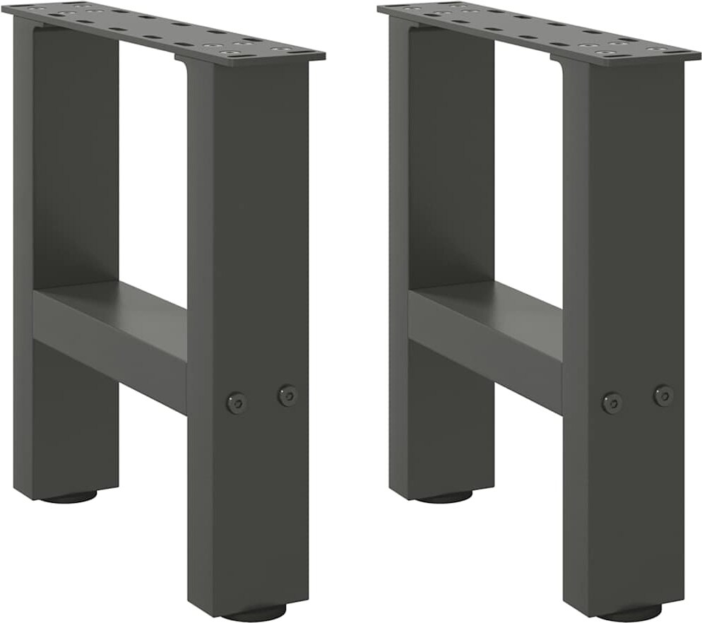 vidaXL Couchtischbeine Anthrazit 2 Stk. 30x(30-31) cm Stahl