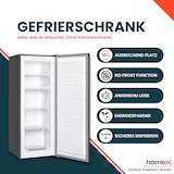 thumbnail of homeX Gefrierschrank No Frost, Tiefkühlschrank groß - 161 Liter, 4-Sterne Gefrieren, Super-Frost-Funktion, FSN1611E-S