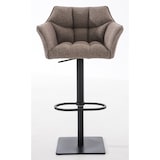 thumbnail of Lote de 2 taburetes de bar Damaso funda de tela Negro/Marrón tierra