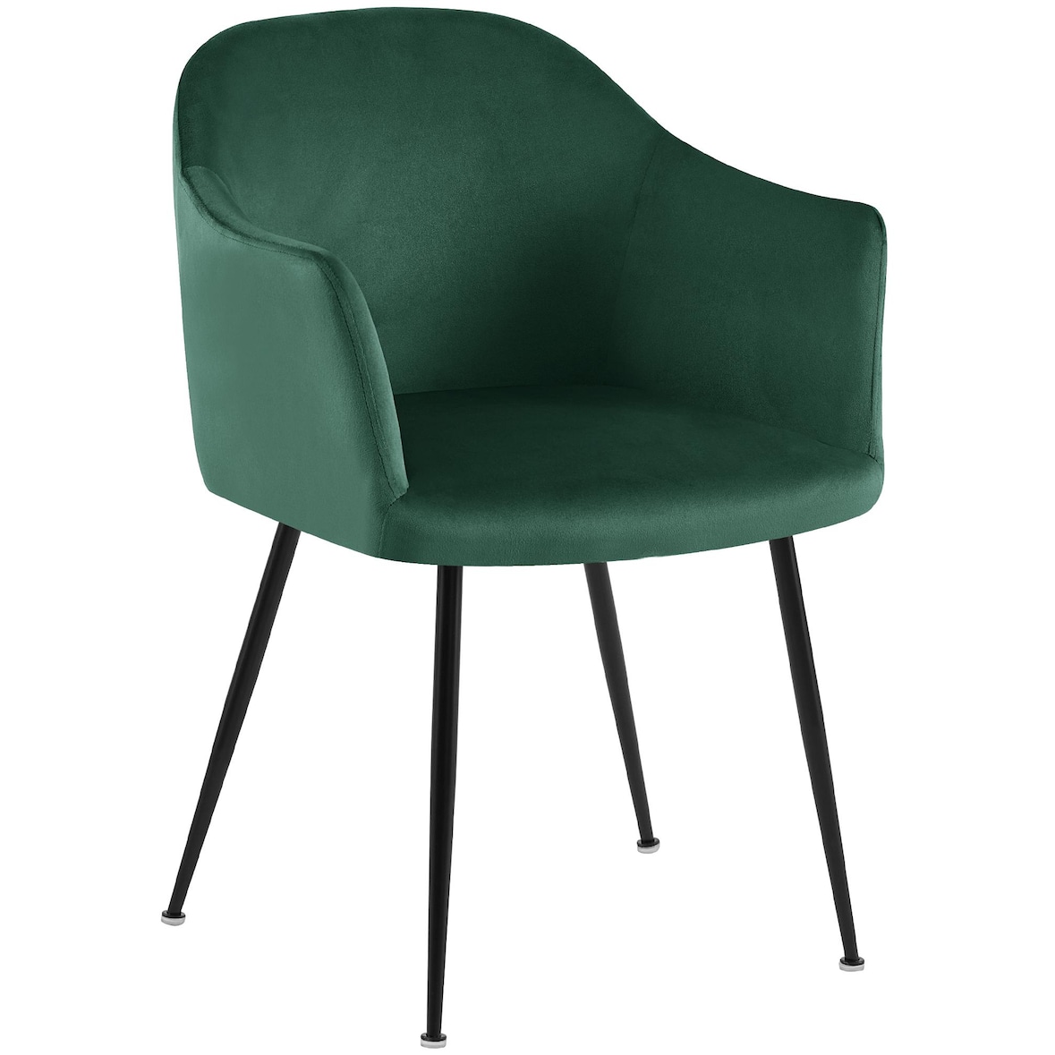 CHEFGASTRO Esszimmerstuhl SEVILLE Samt HxBxT 80x57x58cm Samt Dunkelgrün Küchenstuhl