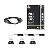 thumbnail of Paulmann Spot encastré LED Nova Coin Kit de 3 rond 84mm 50° 3x2,8W 3x505lm 230V4000K Noir mat 92457