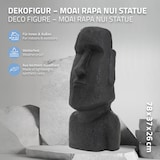 thumbnail of ECD Germany Moai Figur 78 cm Anthrazit Steinguss Kunstharz Wetterfest Osterinsel Statue Gartenfigur Skulptur