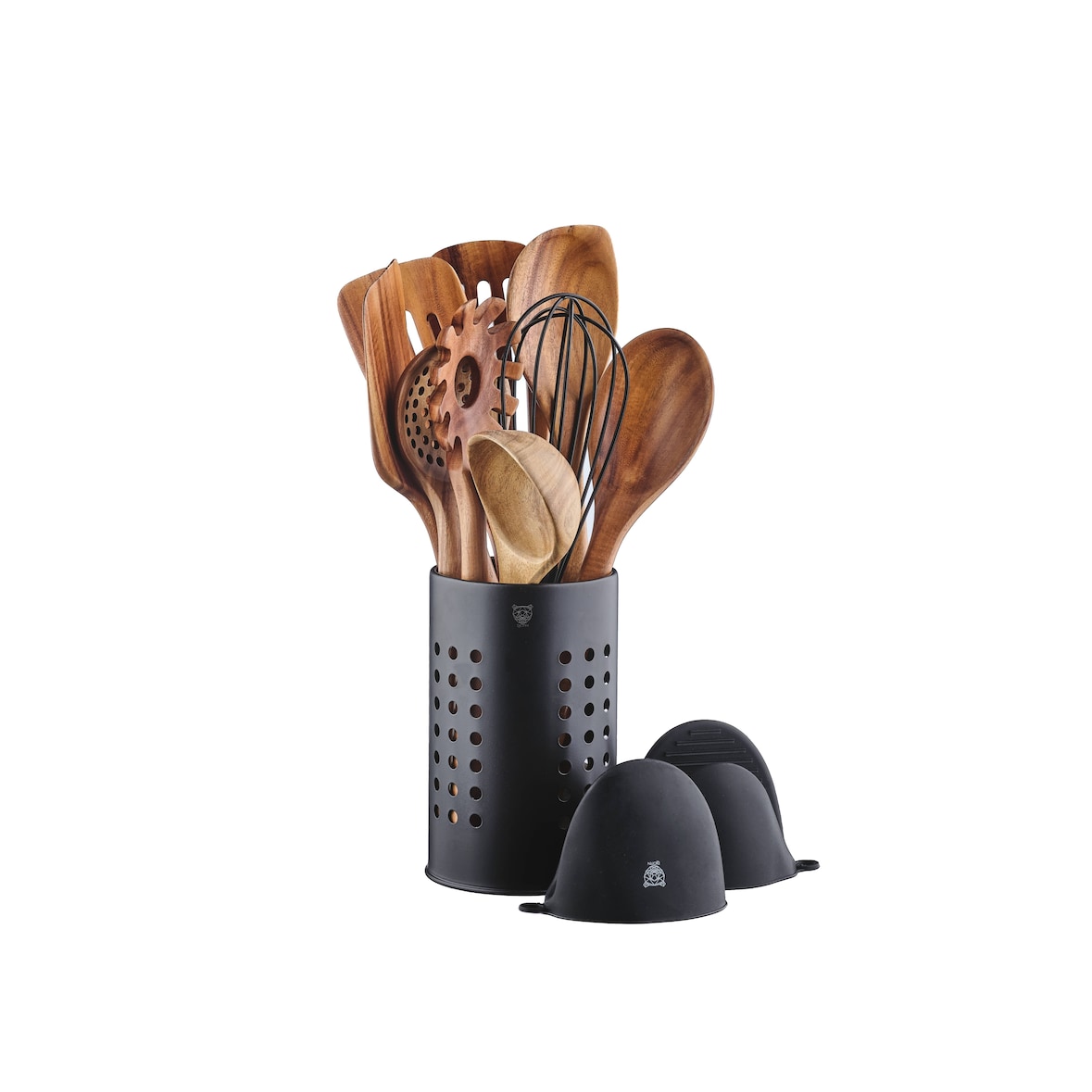 Set d'ustensiles de cuisine en bois d'acacia SKOV - 12 pièces