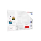 thumbnail of ALLboards Metallische Magnettafel WEISSER MARMOR 90x60cm Memoboard für jede Art von Magneten Magnetpinnwand + 4 Marker, 10 Magnete und Schwamm