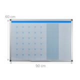 thumbnail of Relaxdays Whiteboard, Wochenplaner, abwischbar, magnetisch, Planungstafel mit Stiftablage, Magnetwand 60 x 90 cm, weiß