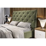 thumbnail of KAWOLA Bett ANNY Polsterbett Velvet olivgrün 140x200cm
