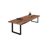 thumbnail of SAM® Esstisch Baumkante massiv Akazie nussbaumfarben 280 x 110 schwarz VALIN