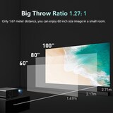 thumbnail of Projecteur LED HD 1280x720 2200LM Portable HDMI VGA USB Home Cinema YONIS