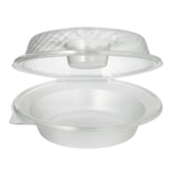 thumbnail of Feinkost- und Salatschalen mit Klappdeckel PP rund 950 ml 9,2 cm x 22 cm x 21,5 cm mit Dipfach