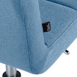 thumbnail of Chaise de salle à manger Ricky en tissu Bleu