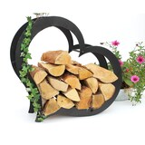 thumbnail of DanDiBo Kaminholzregal Innen Metall Herz Kaminholzständer 66 cm 190135 Holzkorb Kaminholzhalter Feuerholzhalter