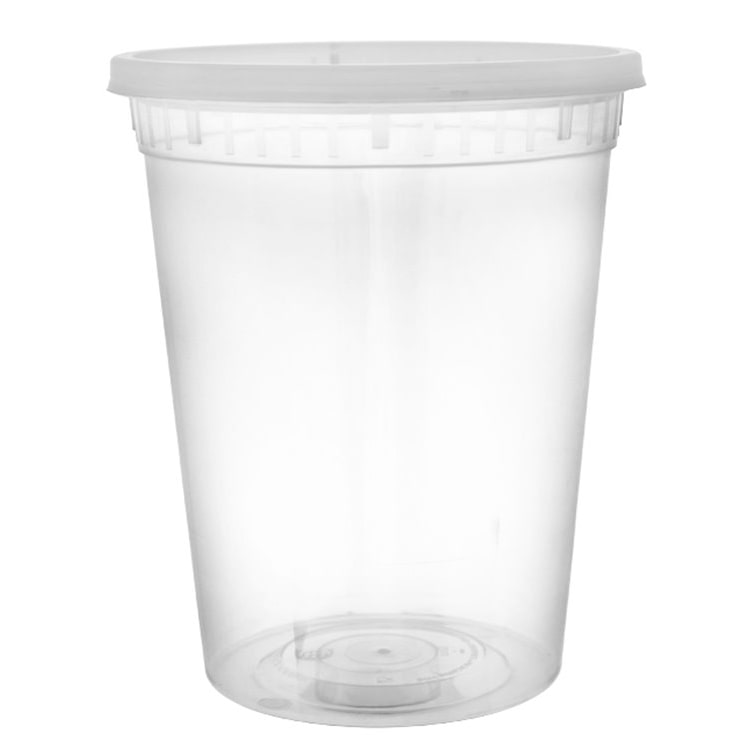 MONOUSO - PP-Schalen met Deckel Transparent “Deli Range” 920ml Ø12cm (40 Stück)