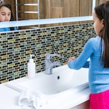 thumbnail of Relaxdays Fliesenaufkleber 10er Set, Steinoptik, selbstklebend, Küche & Bad, 31x31cm, Klebefliesen, Design A, mehrfarbig