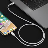 thumbnail of USB-C Lade- und Datenkabel für Apple Geräte – 2 m Schnellladekabel für iPhone 5 bis 14 inkl. Pro, Max, Mini, iPad und iPod – Weiß