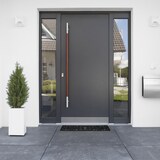 thumbnail of Relaxdays Fußmatte Gummi, 75 x 25 cm, wetterfest, rutschfest, Türvorleger innen & außen, Gummimatte Ornamente, schwarz