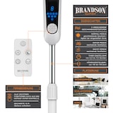 thumbnail of Brandson Standventilator Silent mit Fernbedienung und Display, mobiler Lüfter, Oszillation 80°, 60 Watt, Ventilator leise, Höhe verstellbar