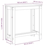 thumbnail of vidaXL Bartisch Artisan-Eiche 102x50x103,5 cm Holzwerkstoff