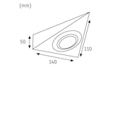 thumbnail of Paulmann Éclairage sous-meubles LED 3x2,8W 140x110mm 3x170lm 230/12V carré Acier brossé 93572