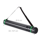 thumbnail of Relaxdays Posterrolle 2er Set, ausziehbare Transportrolle für Poster, Zeichnungen, 64-107 cm, Plakatrolle, schwarz/grün