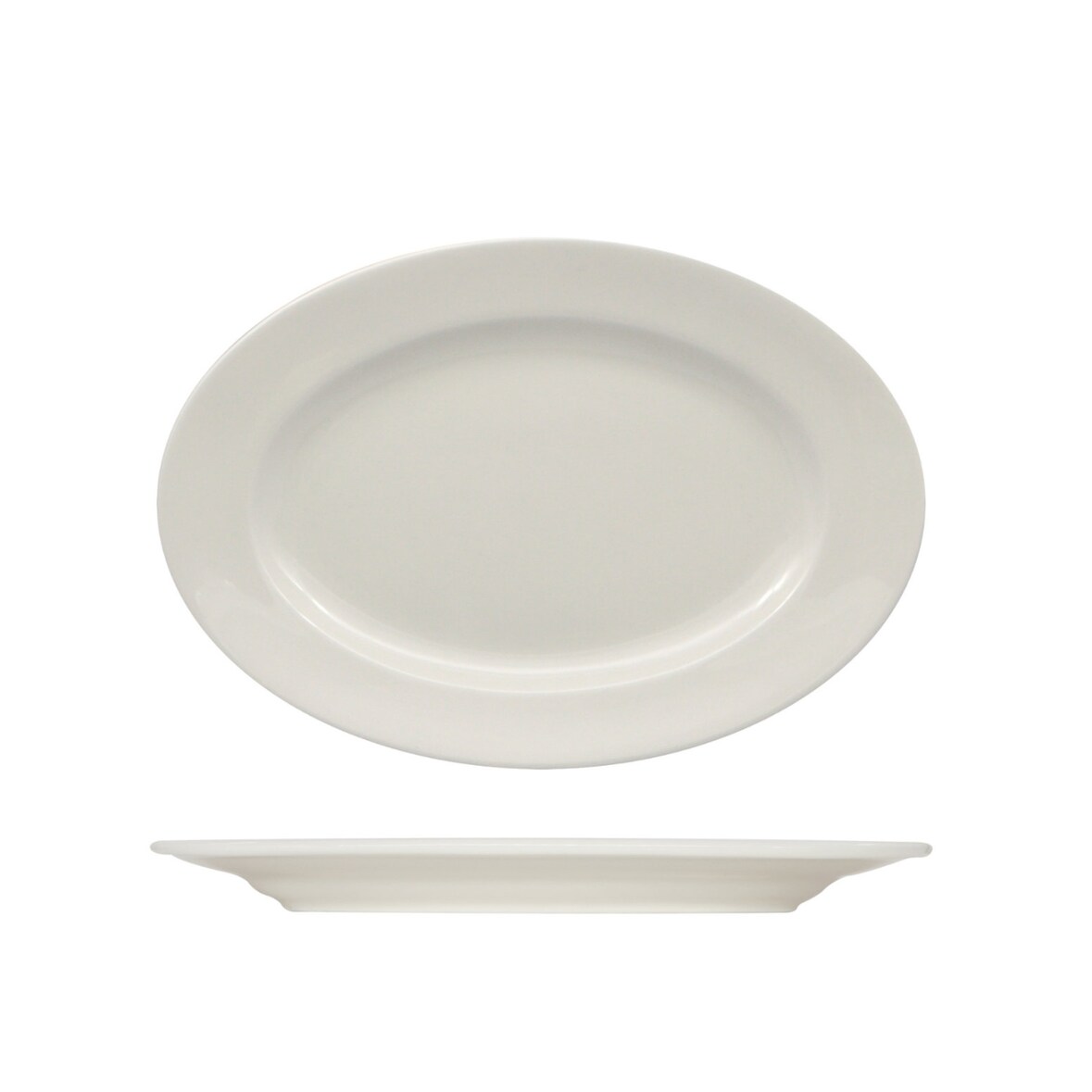 Piatto Piano Ovale Prime, Confezione da 6, cm 36x25,2