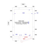 thumbnail of Tiefkühlzelle - 4,6 m³- 1,5 x 2,1 - Höhe 2,2 m - inkl. Wandkühlaggregat - PREMIUM