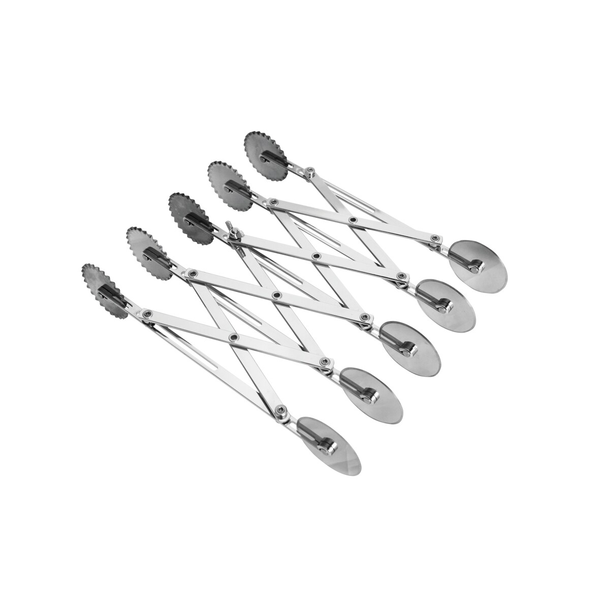 Schneider - Teigschneider, doppelt, 5 Rädchen rund und gezackt