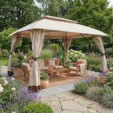 thumbnail of CRO Gazebo rettangolare in acciaio e poliestere 200g PA coating  beige