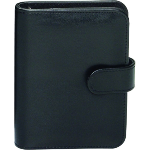 bind Systemplaner A7 FINEtouch-Lederimitat Druckknopf Einlagen Terminplaner Kalender schwarz 17501