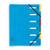 thumbnail of Exacompta - Réf. 5306E - Carton de 8 trieurs HARMONIKA - avec élastiques et fenêtres découpées  - 6 compartiments - pour A4 - couleurs assorties