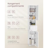 thumbnail of Helloshop26 - Armoire de salle de bain meuble de rangement colonne avec tiroir étagères réglables compartiments 30 x 30 x 170 cm 12_0004018